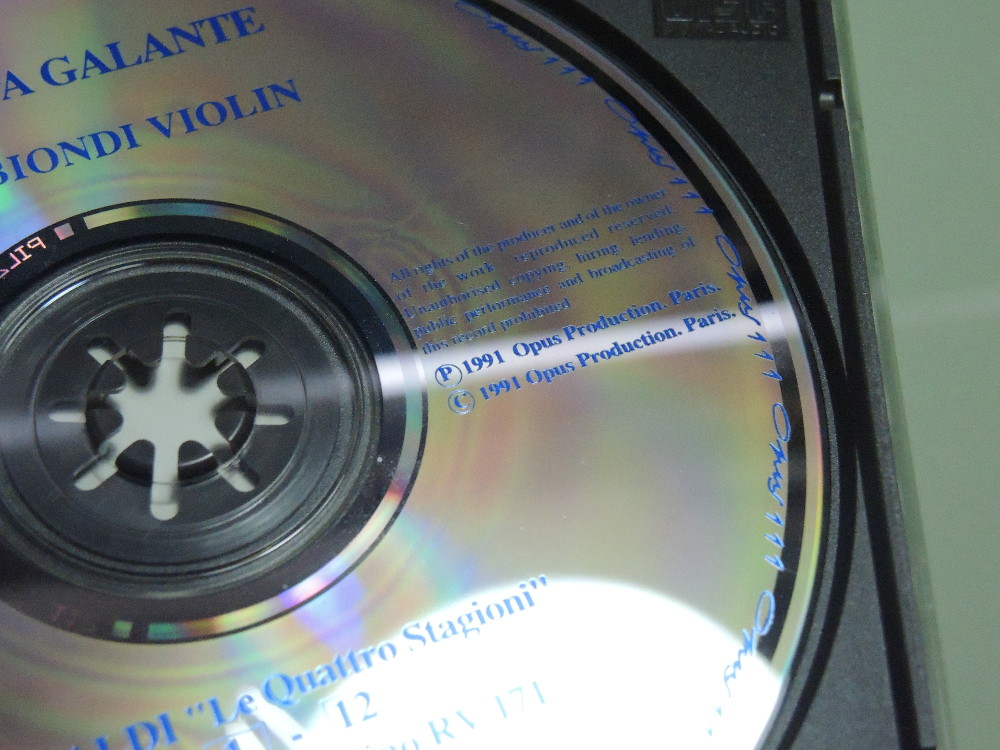 The Four Seasons   FABIO BIONDI L'EUROPA GALANTE  ( Opus111  1991年法國頭版 )